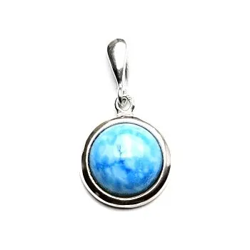 Přívěsek Stříbrný přívěsek, přírodní kámen magnezit - P 1452/22 (magnezit 10 mm)