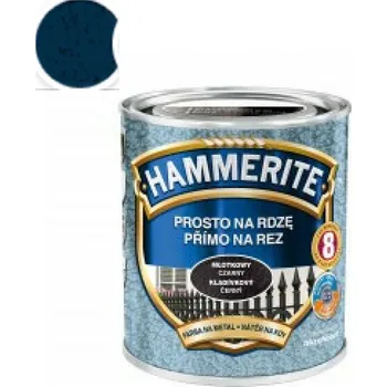 barva na kov Hammerite přímo na rez 0,25l kladívkový - tmavě modrá (barva na rez)