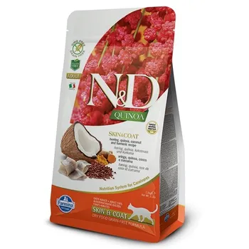 Krmivo pro kočku N&D Grain Free Quinoa Cat Skin&Coat Herring/Coconut 300 g