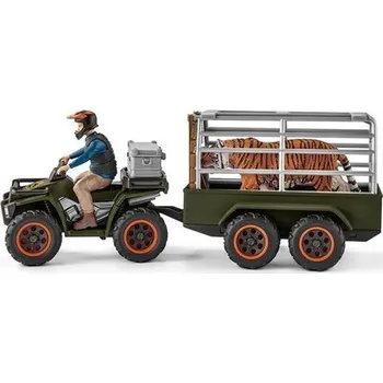 Figurka Schleich 42351 Čtyřkolka s přívěsem a příslušenstvím