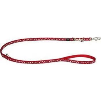 Vodítko pro psa Red Dingo White Spots on Red vodítko přepínací