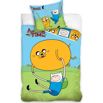 Povlečení Recenze Carbotex Adventure Time Čas na dobrodružství bavlna 140 x 200, 70 x 90 cm zipový uzávěr