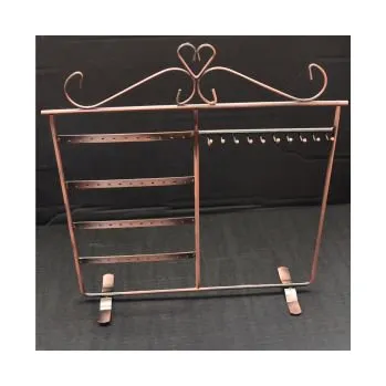 Náušnice Stojan na náušnice široký měděný s háčky