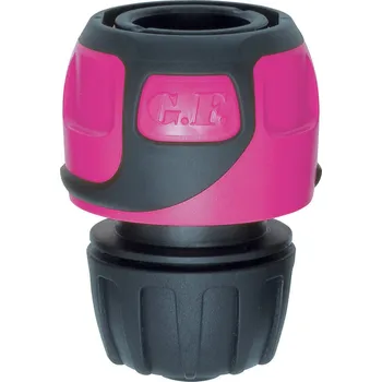 Hadicová spojka Hadicový konektor 1/2 - 5/8" - růžový (GF Garden Rychlospojka 1/2" “Soft Touch” FUXIA)