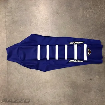 Moto sedlo Potah sedla BudRacing Seat Cover FullTraction KTM SX85 18-24 Blue White Stripes
