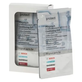 Příprava kávy BOSCH domácí spotřebiče Ubrousky na čištění nerezových spotřebičů, 5 ks 00311134