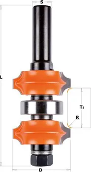 Fréza CMT Zaoblovací oboustranná fréza R2/R3 I11,1-31,75 S=12 HM