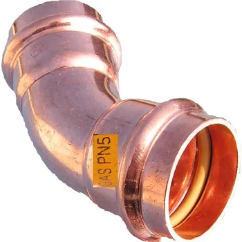 Vodovodní potrubí Geos agt CU lisovací oblouk 45° F-F průměr 22 mm CP904122