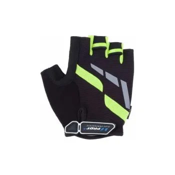 Cyklistické rukavice PRO-T rukavice Veneto černo-zelená fluor, vel. M