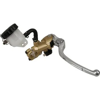 Brzda pro motocykl NISSIN brzdová pumpa MCBR 17N radiální gold/silver