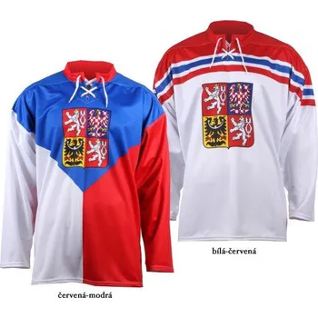 Merco ČR OH Soči 2014 replika hokejový dres - vlastní potisk L - bílo-červená + DÁREK