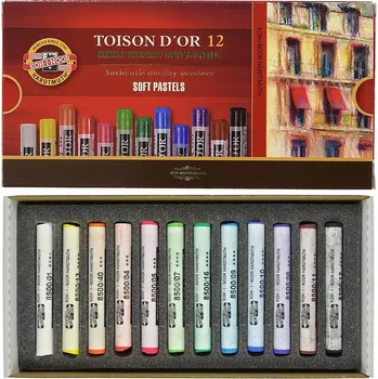 Prašné umělecké křídy sada 12 barev Koh-i-noor 8512