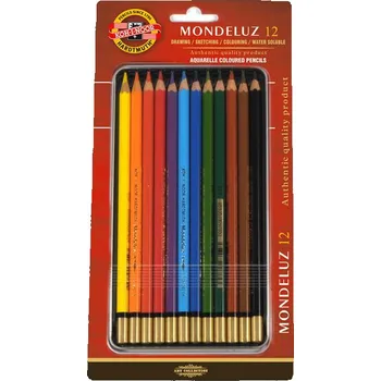 Výtvárné potřeby Akvarelové pastelky sada 12 barev Mondeluz 3722 Koh-i-noor