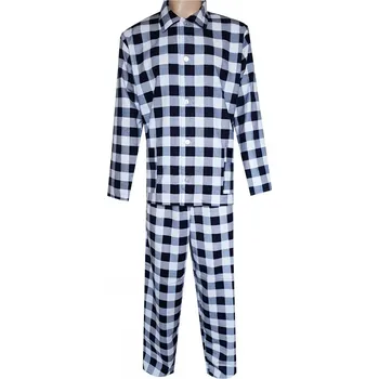 Pánské pyžamo Pánské Pyžamo Flanelové FOLTÝN PF14 modrobílá kostka Velikost: M, Materiál: Flanel
