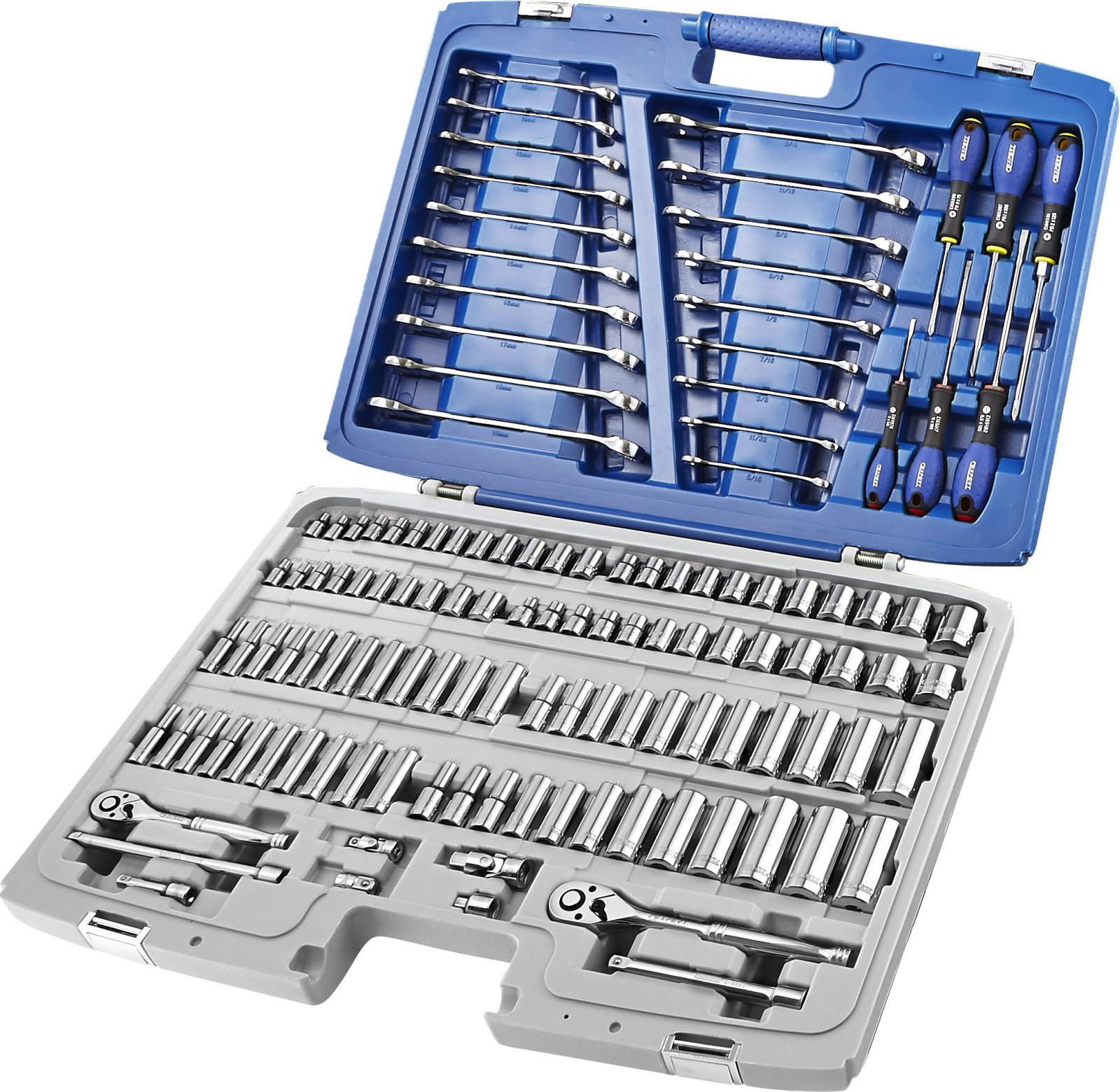 Tona Expert Gola sada 1/4" a 3/8" nářadí a klíčů 126 dílů E034835