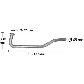 Auto-moto Trubka výfuku MAN L 2000 (PR 68.05-1)