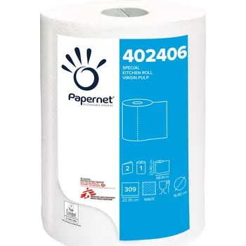 Papírový ručník PAPERNET UNICO papírová utěrka v roli 2-vrstvá celulóza, 24 cm návin 69 m