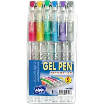 Gelové propisky sada 6 barev Metalic Mfp