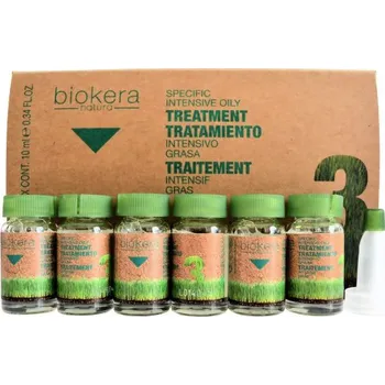 Vlasová regenerace Salerm Biokera intenzivní loción proti mastným vlasům 6 x 10 ml