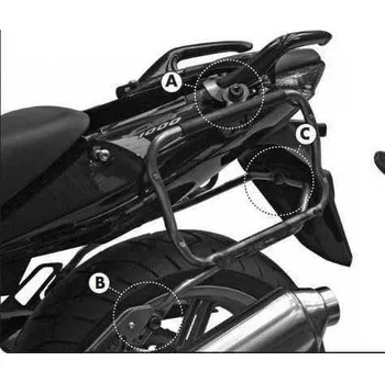 Nosič na motocykl a skútr Kappa KLXR174 rychle odepínatelné držáky bočních kufrů pro kufry K33 MONOKEY HONDA CBF 1000 / ABS (06-09), HONDA CBF 500 (04-12), HONDA CBF 600 S/ CBF 600 N (04-12) HONDA CBF 600 rok 04-07