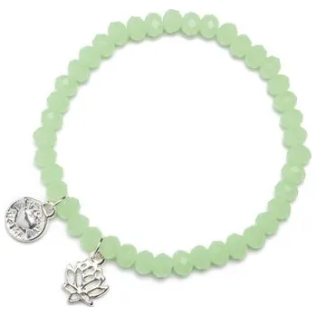 PROUD MAMA Náramek Charm Lotus zelený