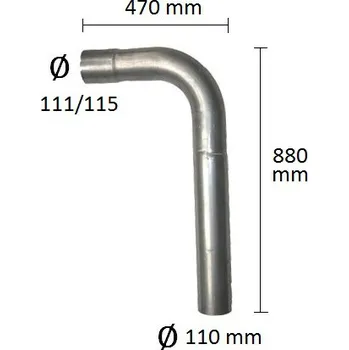 Střední díl výfuku Trubka výfuku MAN ECT (PR 68.35-1)