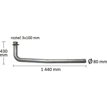 Auto-moto Trubka výfuku MAN M 90 (PR 68.07-5)