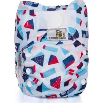 Plenkové kalhoty AIO jednovelikostní kapsová, Bamboolik bambus Kostky