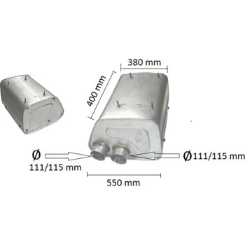 Tlumič výfuku Tlumič výfuku MAN F 2000 (PR 68.27-2)