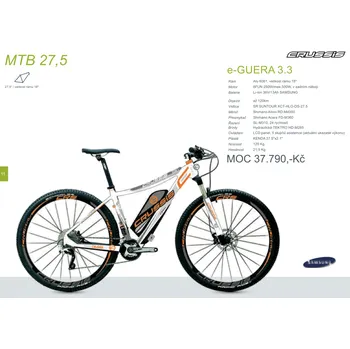 Elektrokolo Crussis e-GUERA 3.3 model 2017 + BONUS, horské elektrokolo Doprava zdarma