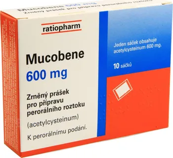 Lék na kašel, rýmu a nachlazení Mucobene 600 mg