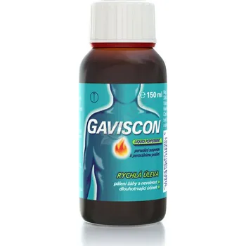 Lék proti pálení žáhy Gaviscon liquid peppermint 1 x 150 ml