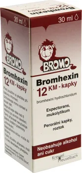 Lék na kašel, rýmu a nachlazení Bromhexin 12 KM 30 ml