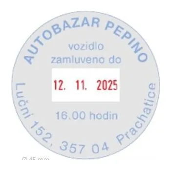 Razítko Štoček na Colop Printer R 45 Dater s výrobou štočku