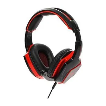 Sluchátka RED FIGHTER H2 herní sluchátka s mikrofonem, ovládání hlasitosti, černo-červená, 2x 3.5 m (QMRDM02RGR00)