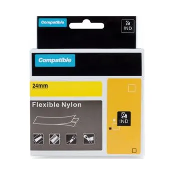 Pásek do tiskárny Kompatibilní páska s DYMO 1734525 24mm 3.5m cerný tisk/žlutý p RHINO nyl.flexi (PLTD94)