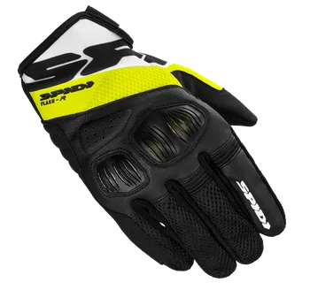 Moto rukavice Spidi Flash R Evo černé/bílé/žluté fluo