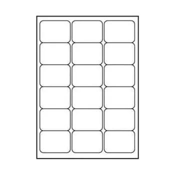 Samolepící etiketa LOGO etikety 68mm x 47mm, A4, matné, bílé, 18 etiket, 140g/m2, baleno po 25 ks, pro inkous (EL068BNT3L)