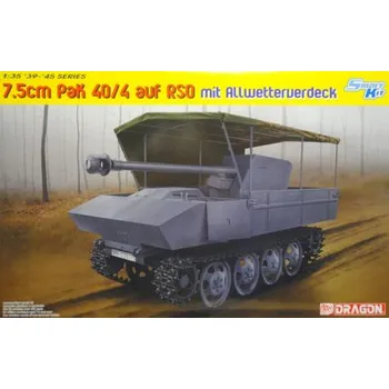 Plastikový model Recenze Dragon PaK 40/4 auf RSO mit Allwetterverdeck 1:35