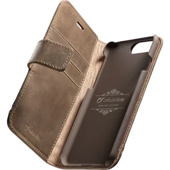 Pouzdro na mobilní telefon CellularLine Supreme pro Apple iPhone 7 Plus/8 Plus hnědé