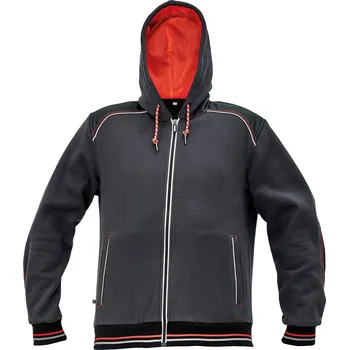 pracovní bunda CERVA Knoxfield mikina s kapucí antracit/oranžová