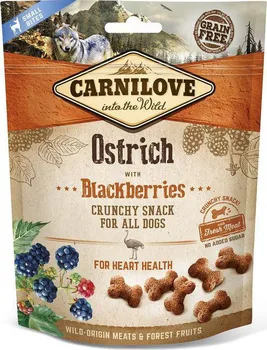 Pamlsek pro psa Carnilove Crunchy Ostrich with Blackberries 200 g