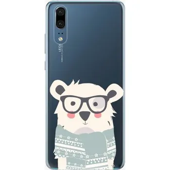 Pouzdro na mobilní telefon iSaprio Bear with Scarf pro Huawei P20