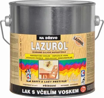 Lak na dřevo Barvy a Laky Hostivař Lazurol S1022 2,5 l