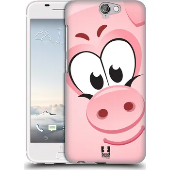 Pouzdro na mobilní telefon HEAD CASE pouzdro na mobil HTC ONE X prasátko růžová barva (Plastový obal, kryt na mobil HTC ONE X kreslené prasátko růžová barva)