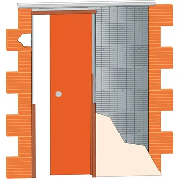 Stavební pouzdro 900 mm - Stavební pouzdro JAP 701 LATENTE LINE - STANDARD Výška: 197 cm, Tloušťka zdi: 125 mm, Typ příčky: ZEĎ