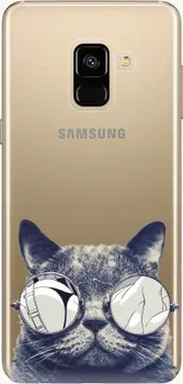 Pouzdro na mobilní telefon iSaprio Crazy Cat 01 pro Samsung Galaxy A8 2018
