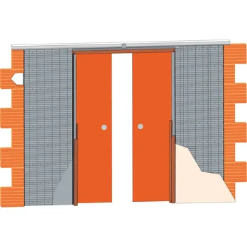 Stavební pouzdro 1650 mm - Stavební pouzdro JAP 711 LATENTE LINE - KOMFORT Výška: 197 cm, Tloušťka zdi: 125 mm, Typ příčky: SDK