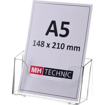 MH Technic s.r.o. Stolní stojánek na letáky A5, transparentní Economy