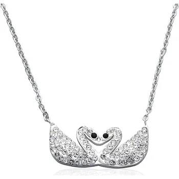 Náhrdelník Náhrdelník dvě labutě se zirkony z chirurgické oceli S457100